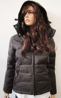 BRAND NEW WOMENS H&M H AND M BLACK PUFFER JACKET HOODED COAT CHOCOLATE 