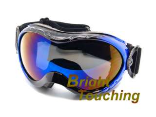 New Black&Blue Snowboarding Snow board Skiing Ski Goggles Dual Anti 