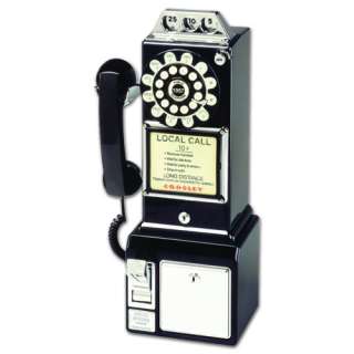   CR56 BK Corded 1950s Classic Pay Phone (Black) 710244275637  
