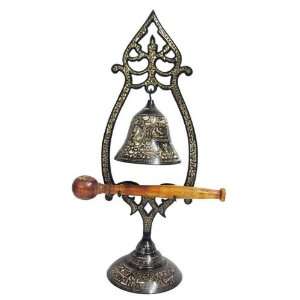 Decorative Brass Metal Carved Dinner Table Bell 18  Home 