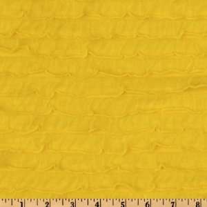   Ruffle Knit Bright Yellow Fabric By The Yard Arts, Crafts & Sewing