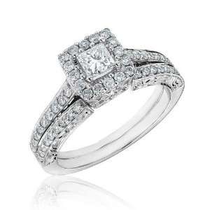  Fleur de lis Diamond Bridal Set 1ctw   Size 8 Jewelry