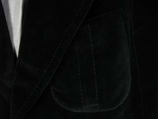 AMAZING 60s VTG Mens BLACK VELVET BLAZER Sport Coat Jacket DOUBLE VENT 