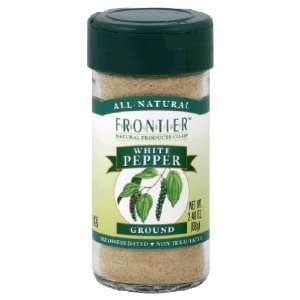 Frontier Natural Products Pepper, White, Ground, 2.4 Ounce  