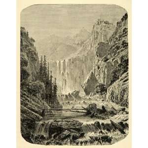  1890 Wood Engraving Taurus Mountains Turkey Landscape 