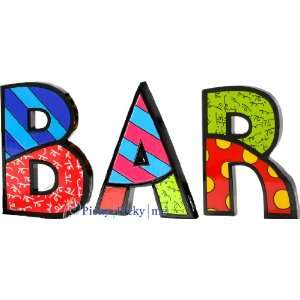  BAR Word Art for Table Top or Wall by Romero Britto