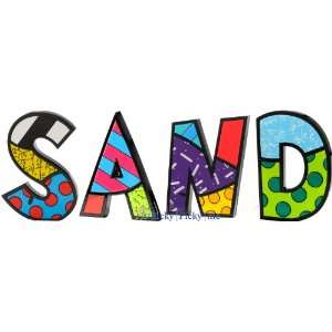  SAND Word Art for Table Top or Wall by Romero Britto