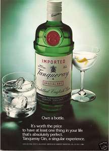 Tanqueray Ad *Distilled English Gin*singular experience  