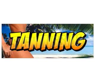 TANNING  Window Decal  beauty salon tan spa sign signs sticker bed 