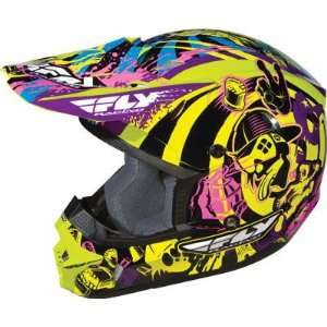  Fly Racing Kinetic Graphiti Graphic Youth Yellow/Purple 