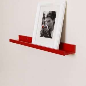   Inch x 2 Inch Photo Ledge Picture Display Shelf Red
