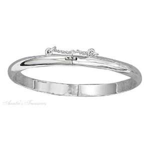    Sterling Silver Young Girls Thin Width Bangle Bracelet Jewelry
