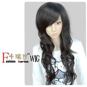   long full curly/wavy hair wig fashion fp719  Dark Brown