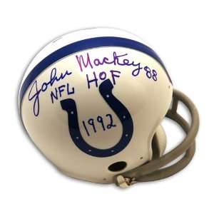  John Mackey Autographed/Hand Signed Baltimore Colts Mini 
