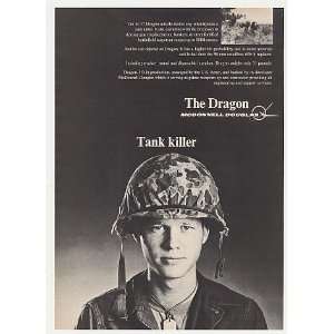   McDonnell Douglas Dragon Missile Tank Killer Print Ad