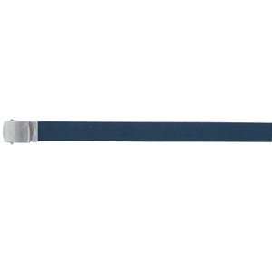  Navy Blue Nickel Buckle Cotton Web Belt   Up To 54 Inches 