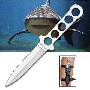  Mako Shark Dive Knife with Leg Strap Sheath Sports 