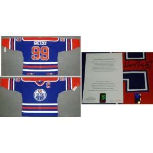  Wayne Gretzky Signed Oilers Authentic CCM Blue Jersey w 