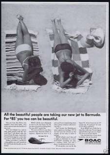 1966 BOAC Bermuda Beach VC 10 Plane B O A C Airlines Ad  