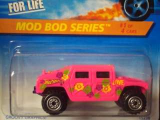 Hot Wheels 1996 Mod Bod Series Hummer Pink #396  