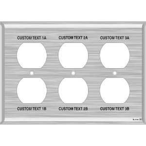   with Light Switch Labels 3 Duplex (stainless steel   standard size