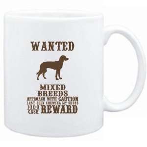  Mug White  Wanted Mixed Breeds   $1000 Cash Reward  Dogs 