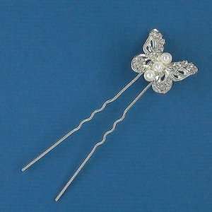  Butterfly Bridal Hairpins with Pearls Beauty