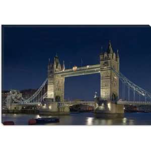  London Tower Bridge at Night Photographic Canvas Giclee 