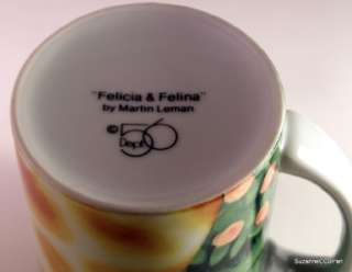 Martin Leman FELICIA & FELINA Tabby Cat Mug Dept 56  