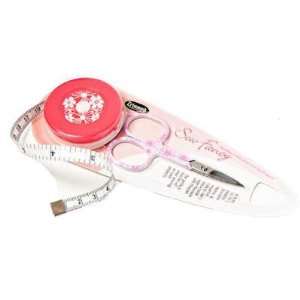    Scissor and Tape Measure Pink Set by Tacony