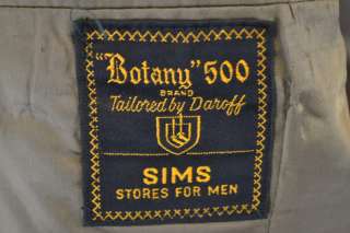Vintage Botany 500 Mens Brown Pinstripe D. Breasted 2pc Suit 40R Flat 