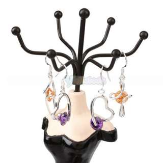 Black Cute Mannequin Skirt Style Jewelry Earrings Display Stand Rack 