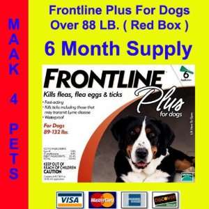  Frontline Plus Dogs Over 88 lb. 6 Pack (Red) * Free 