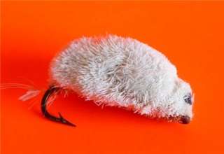 Antique Chenille, Fuzzy White Mouse, Fishing Lure  