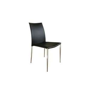  New York Black Leather Dining Chairs by Wholesale Interiors 