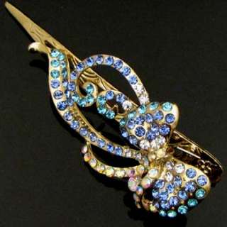   , 1pc Austrian rhinestone crystal bow tie hair clamp cli