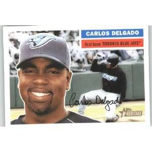  2005 Topps Heritage #75 Carlos Delgado   Toronto Blue Jays 