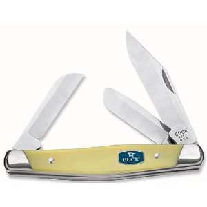  Buck Knives Stockman, Classic Yellow, Comfor Hunting Knife 