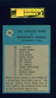 1964 Philadelphia Gum #98 Rams Play Card Vikings SGC 96 MINT Football 