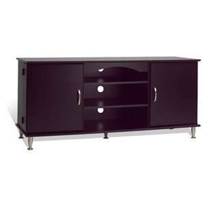   Plasma TV Console 2 Glass Drawers and Doors By Prepac