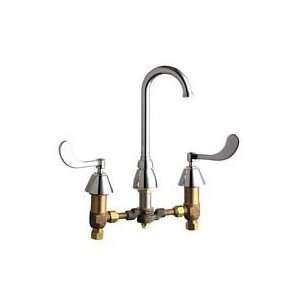   Chrome Manual Deck Mounted 8 Centerset Kitchen Faucet with Rigid/Swin