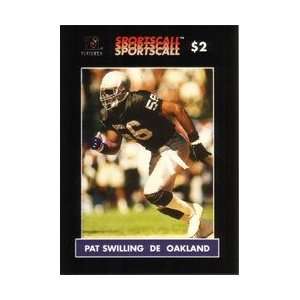 Collectible Phone Card $2. Pat Swilling (DE Oakland Raiders Football 