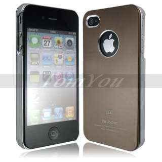 Coffee For iPhone 4G 4S Luxury Plating Aluminum Metal Hard Skin Case 