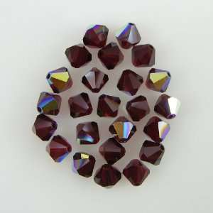  24 6mm Swarovski crystal bicone 5301 Siam AB beads