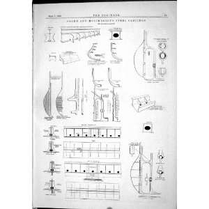  1882 ENGINEERING COOKE MYLCHREEST STEEL CASTING KEELSON ARMOUR 