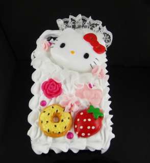 Hello kitty 3D Cake Cream Hard Cover Case for All Apple iPhone 4 4G 4S 