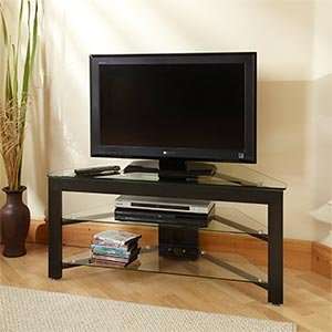   Convenience Concepts Wood and Glass TV Stand (TV 01A)