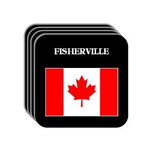  Canada   FISHERVILLE Set of 4 Mini Mousepad Coasters 