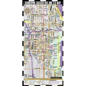 com Streetwise Chicago Bus, CTA & Metra Map   Laminated Chicago Metro 