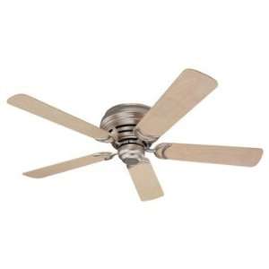   Blade Flush Mount Ceiling Fan with Natural Maple Blades, Brushed